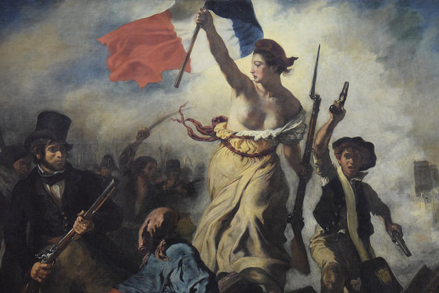 いざフランス革命！と民衆を導く自由の女神